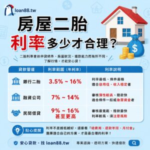 房屋二胎利率多少合理
