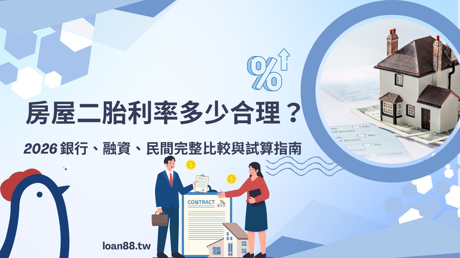 房屋二胎利率多少合理？ 2026 銀行、融資、民間完整比較與試算指南